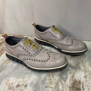 Cole Haan ZEROGRAND Wingtip Oxford Men's 9.5 Grey C23339